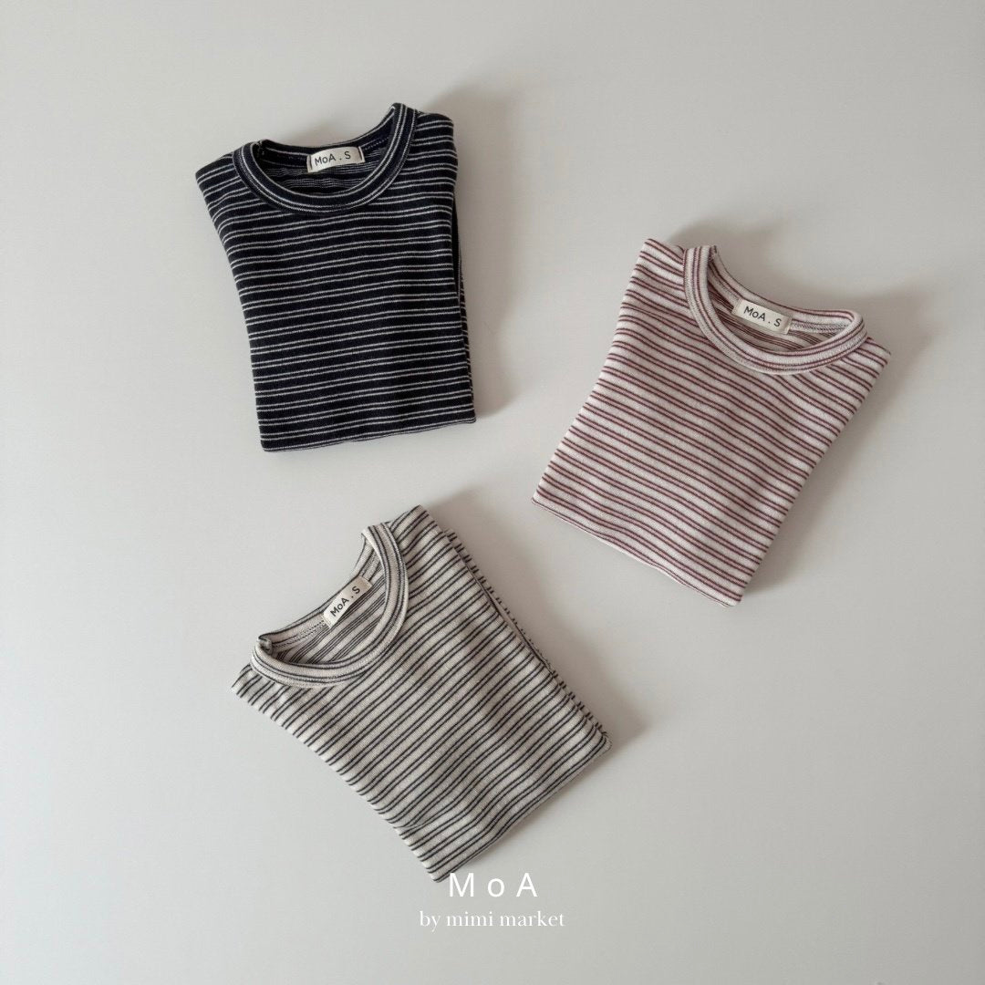 ［MoA］Latte stripe tee