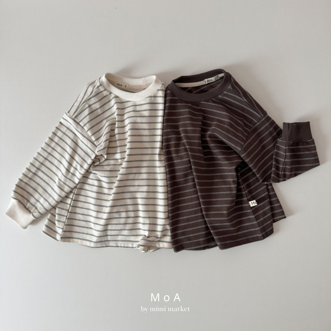 ［MoA］Sweet stripe boxy tee