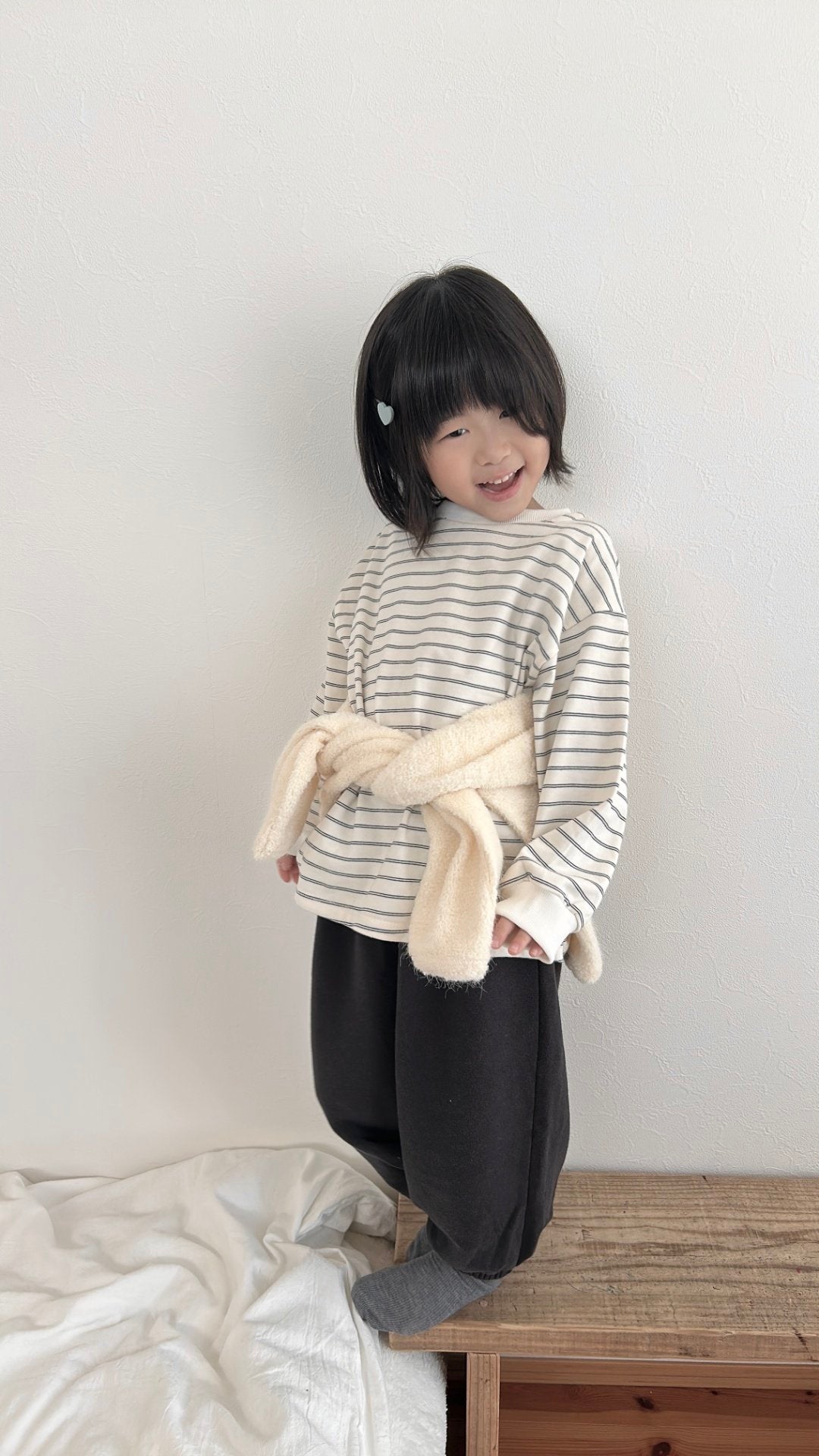 ［MoA］Sweet stripe boxy tee