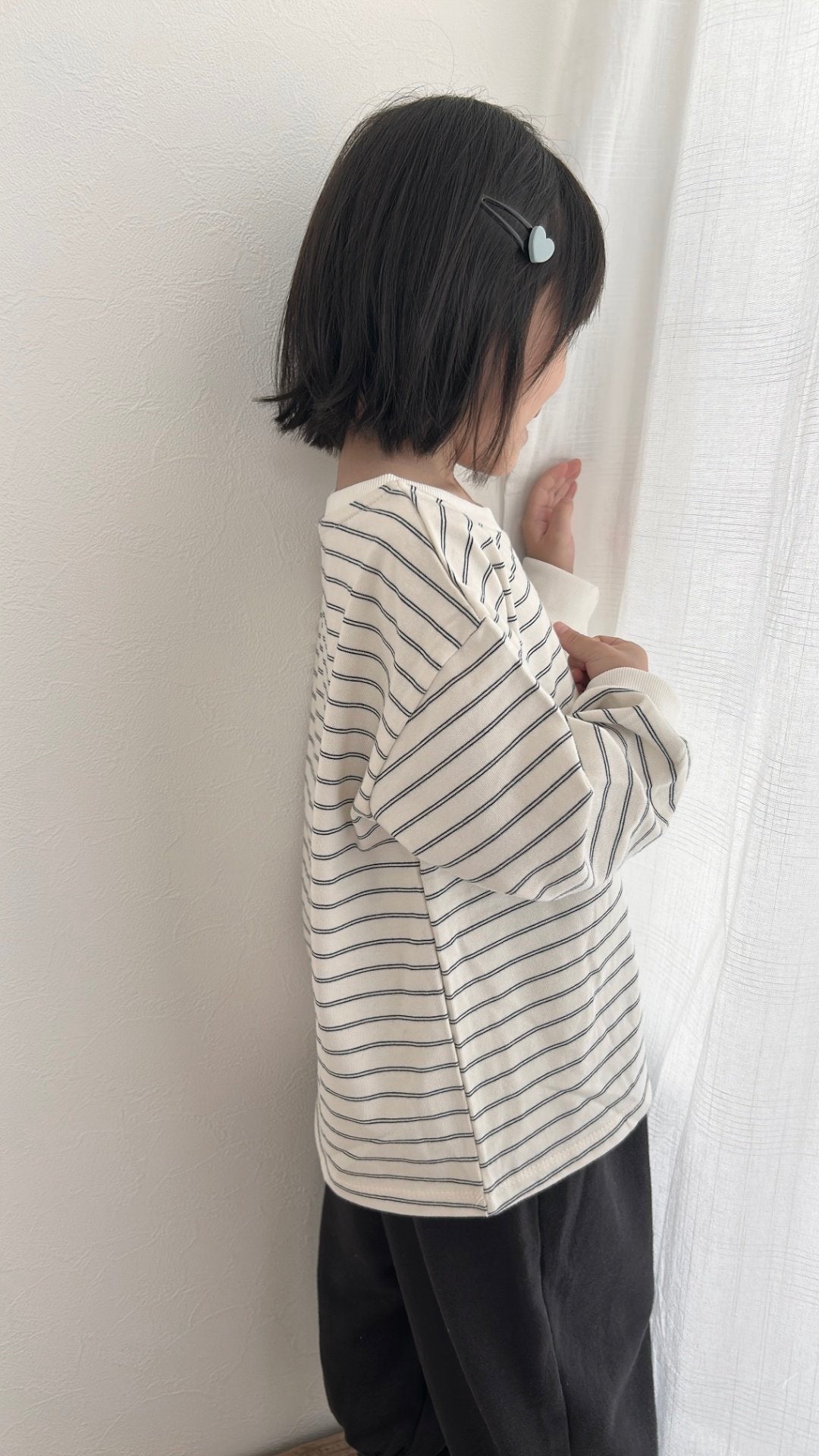 ［MoA］Sweet stripe boxy tee