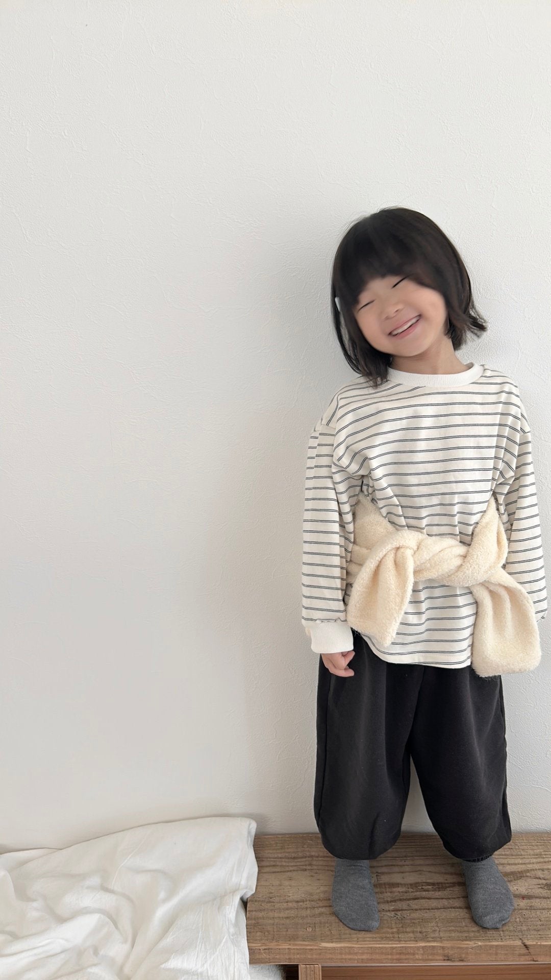 ［MoA］Sweet stripe boxy tee