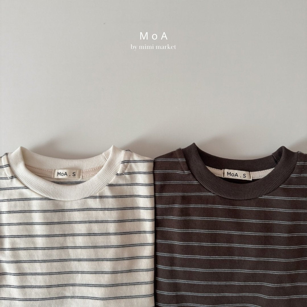 ［MoA］Sweet stripe boxy tee