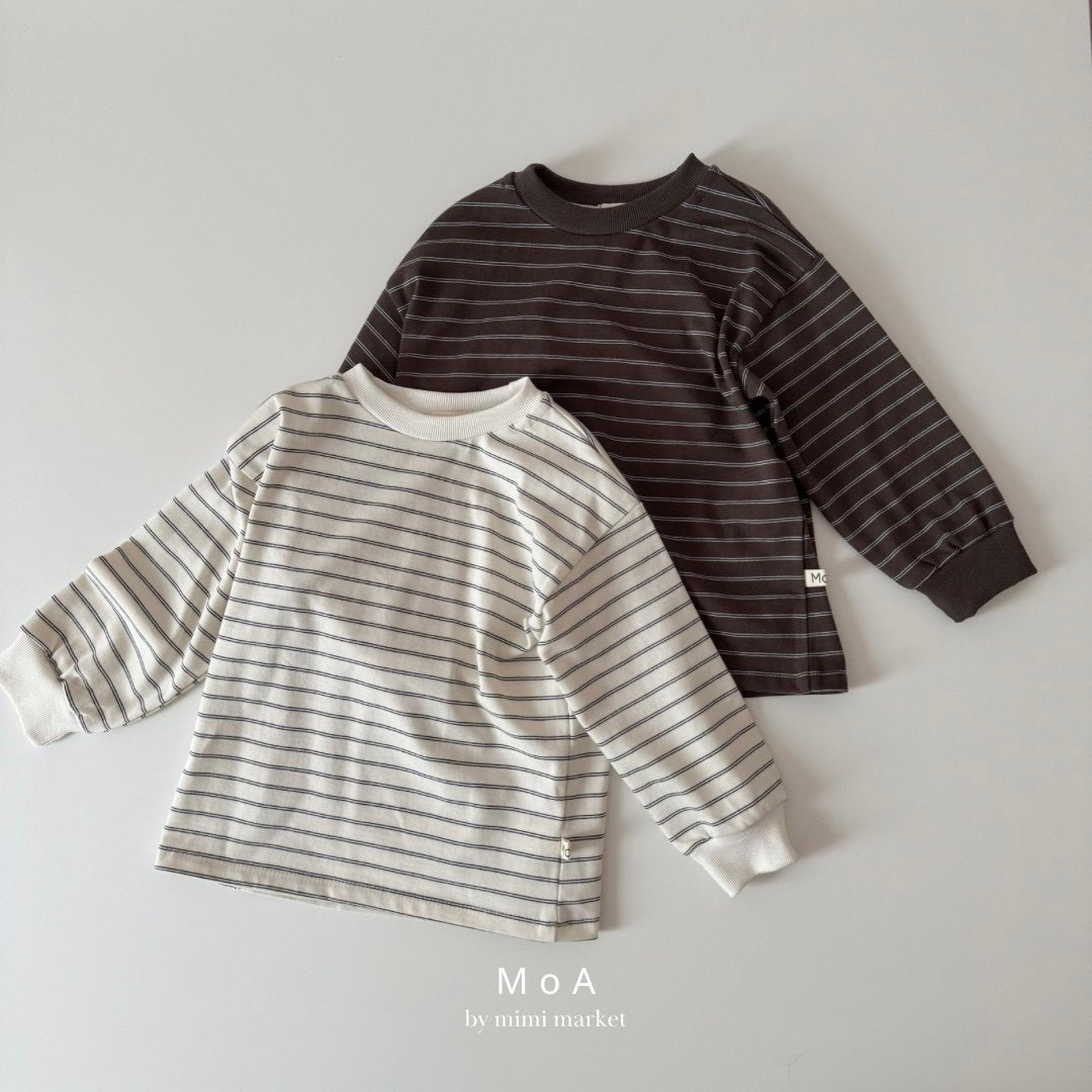 ［MoA］Sweet stripe boxy tee