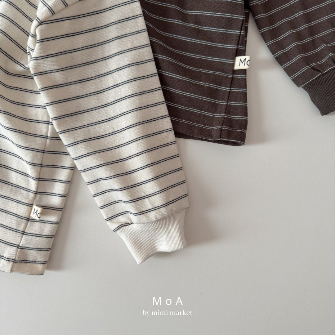 ［MoA］Sweet stripe boxy tee