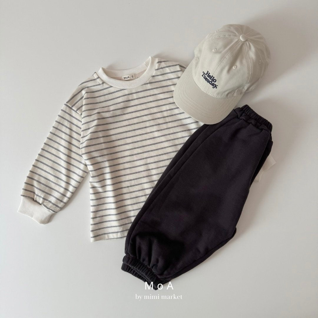［MoA］Sweet stripe boxy tee