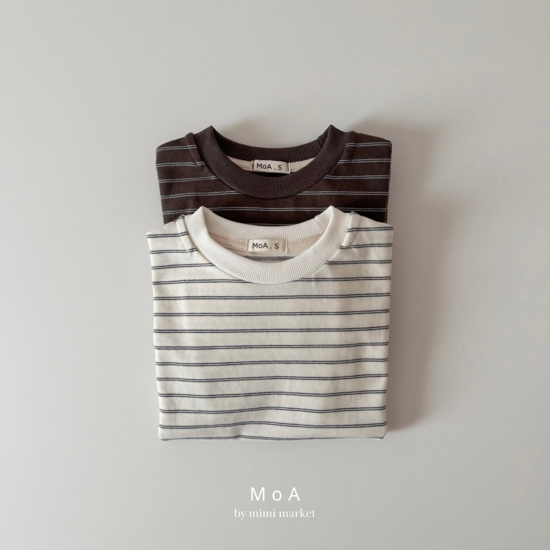 ［MoA］Sweet stripe boxy tee