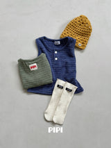 ［pipi］Soft stripe sleeveless tops