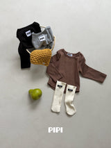 ［pipi］Rib basic tee