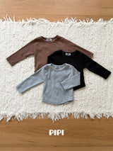 ［pipi］Rib basic tee