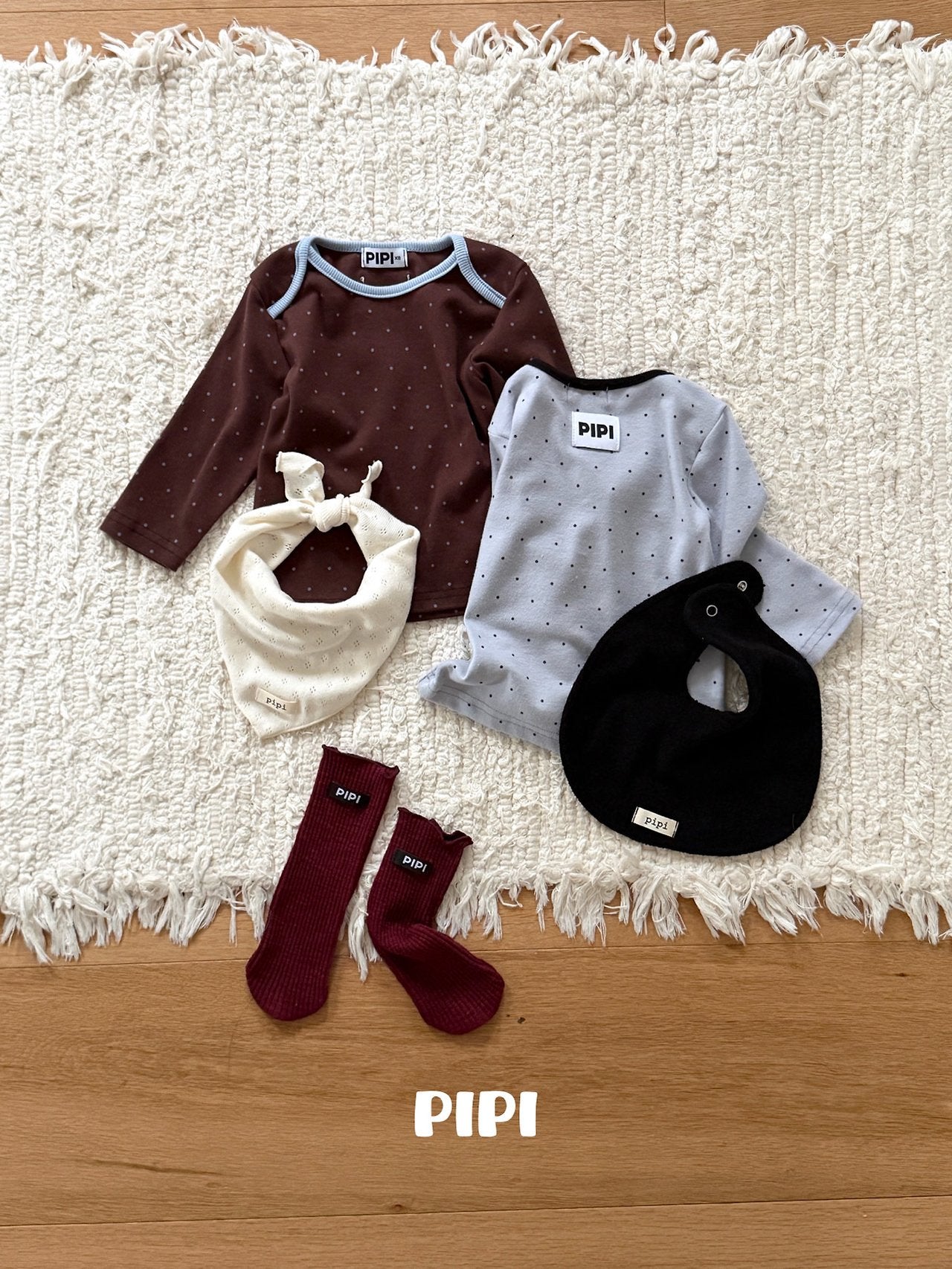 ［pipi］Dot point color tee