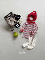 ［pipi］Rainbow stripe tee