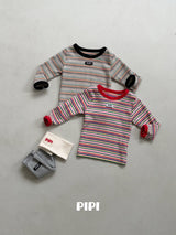 ［pipi］Rainbow stripe tee