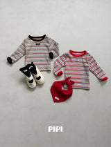 ［pipi］Rainbow stripe tee