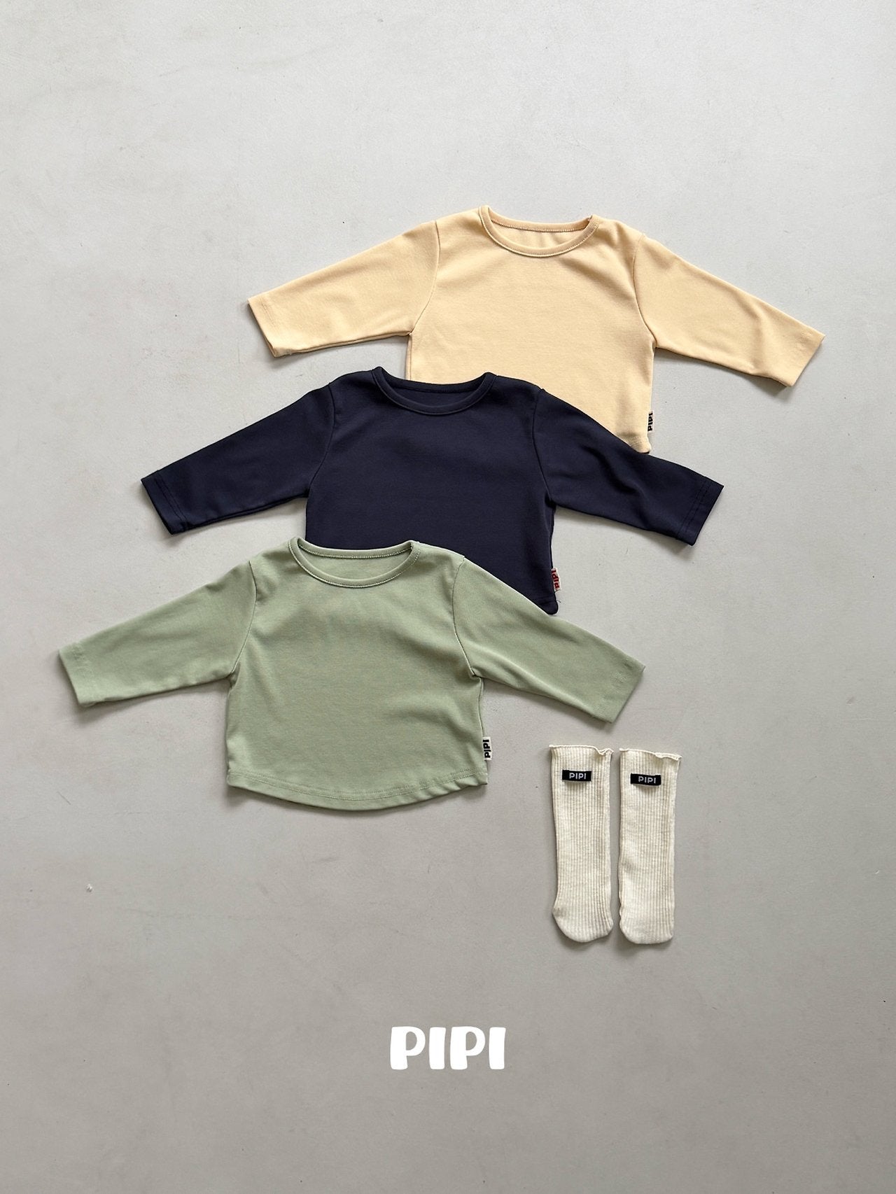［pipi］Basic round tee