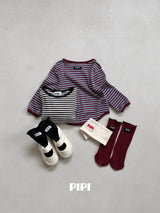 ［pipi］Stripe round tee
