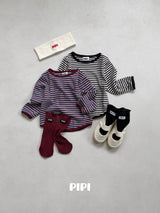 ［pipi］Stripe round tee