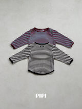 ［pipi］Stripe round tee