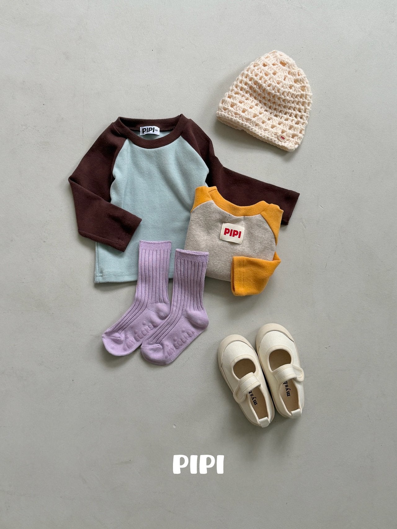 ［pipi］Raglan contrast tops