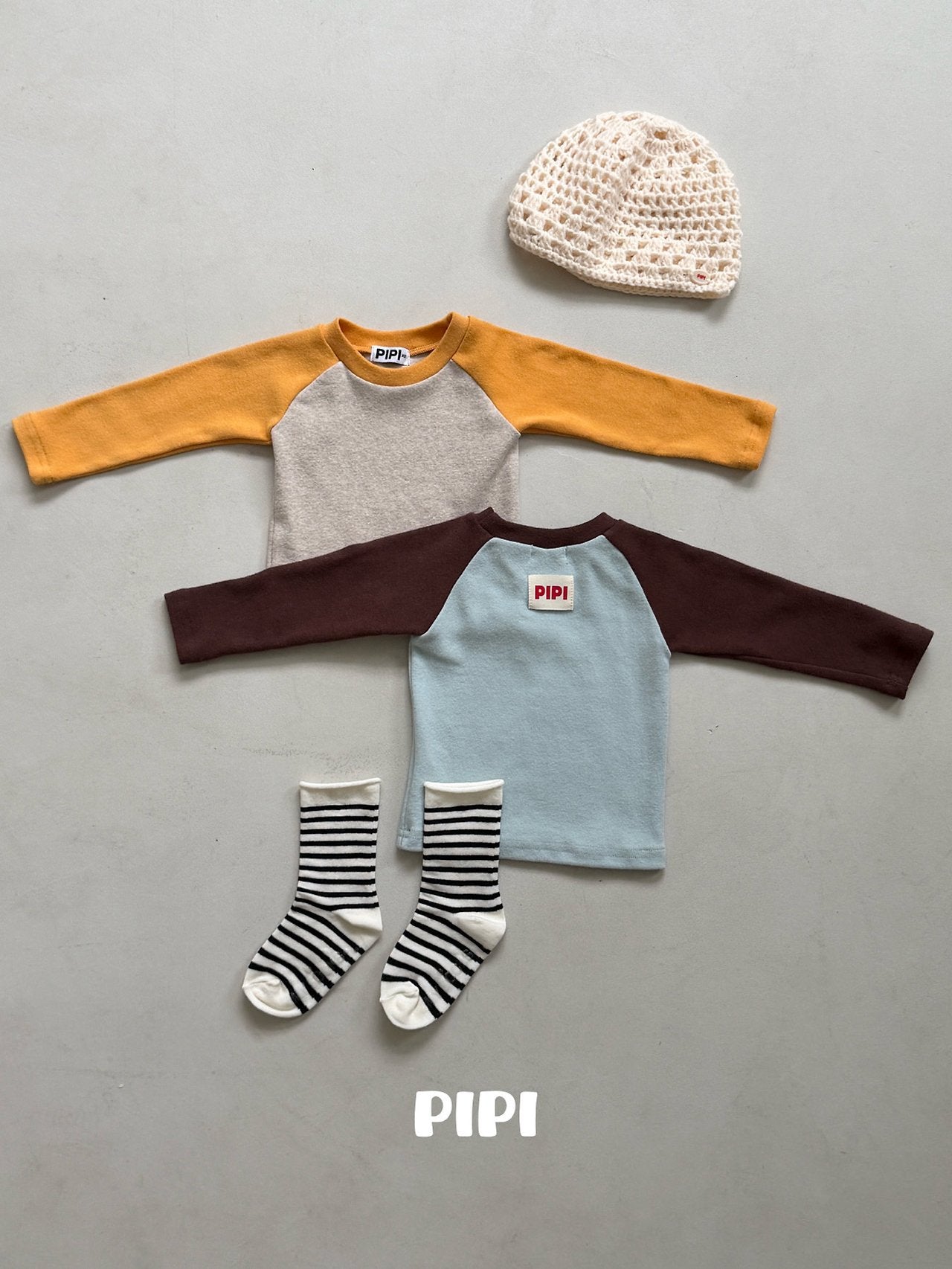 ［pipi］Raglan contrast tops