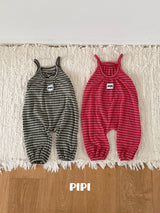 ［pipi］Pipi stripe overalls