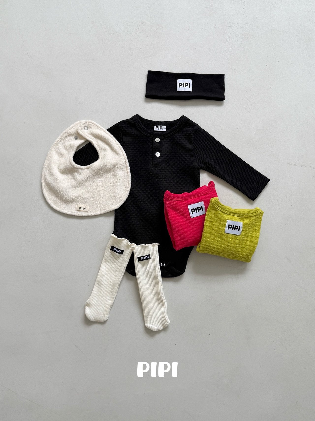 ［pipi］Buttun span rompers