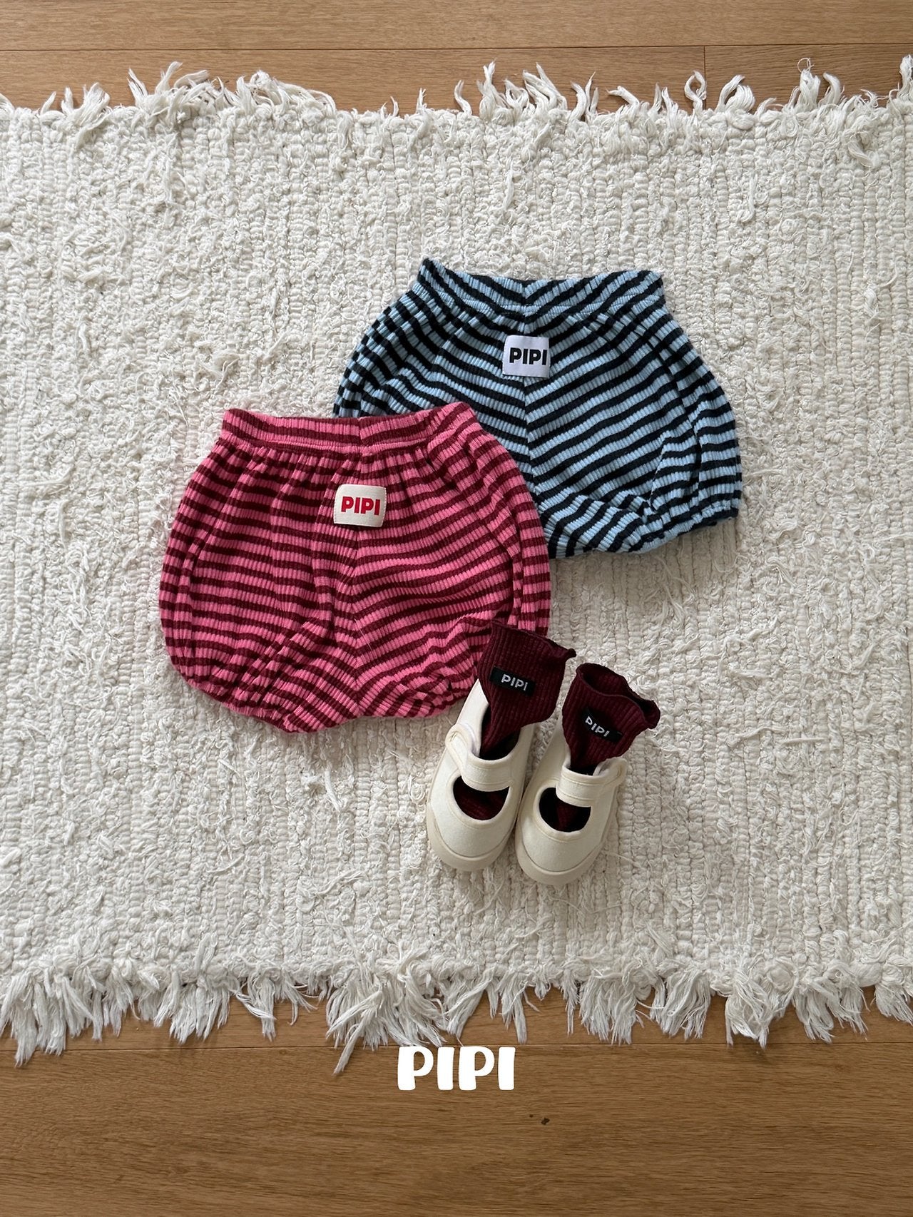 ［pipi］Stripe pumpkin pants