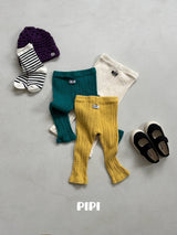 ［pipi］Color rib leggings