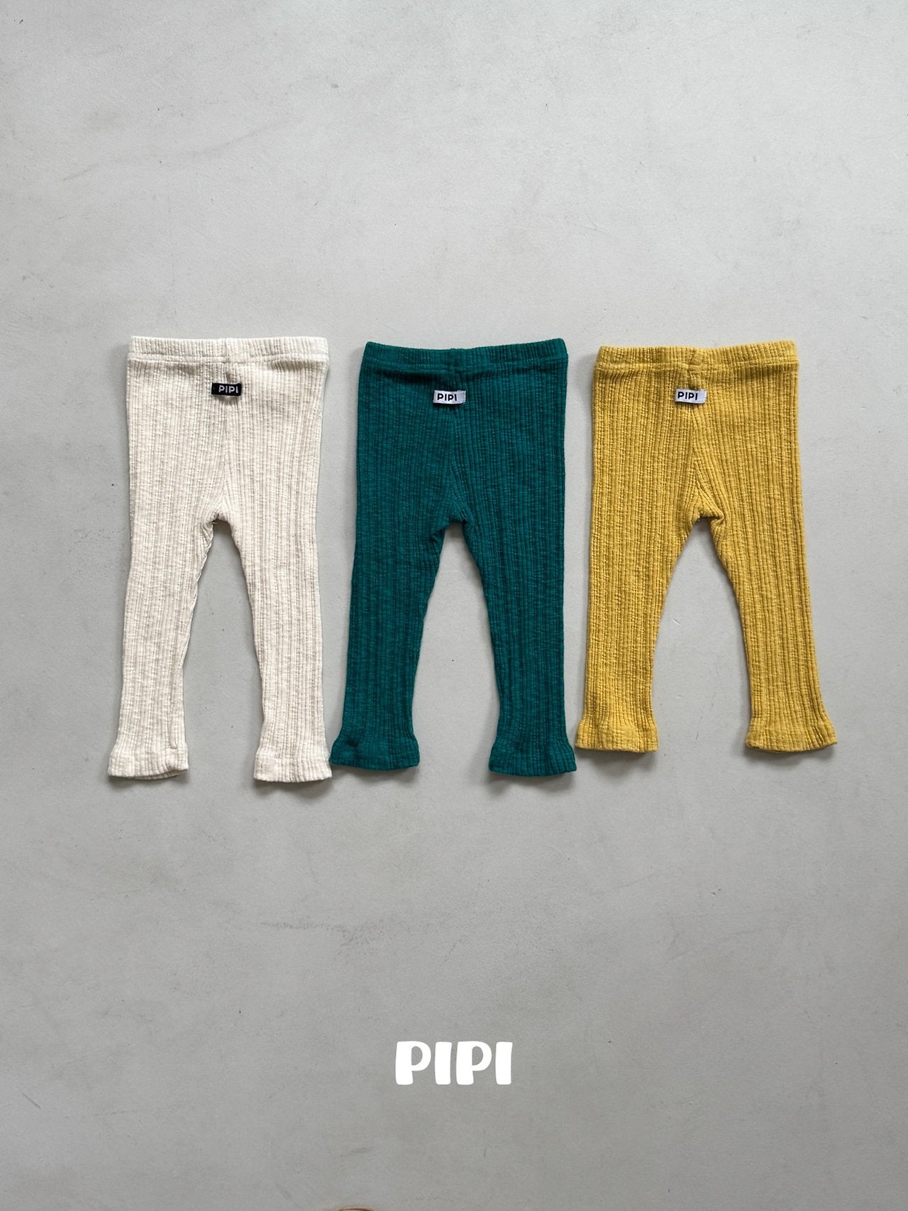 ［pipi］Color rib leggings
