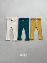 ［pipi］Color rib leggings