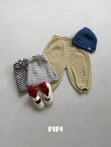 ［pipi］Soft stripe jogger pants