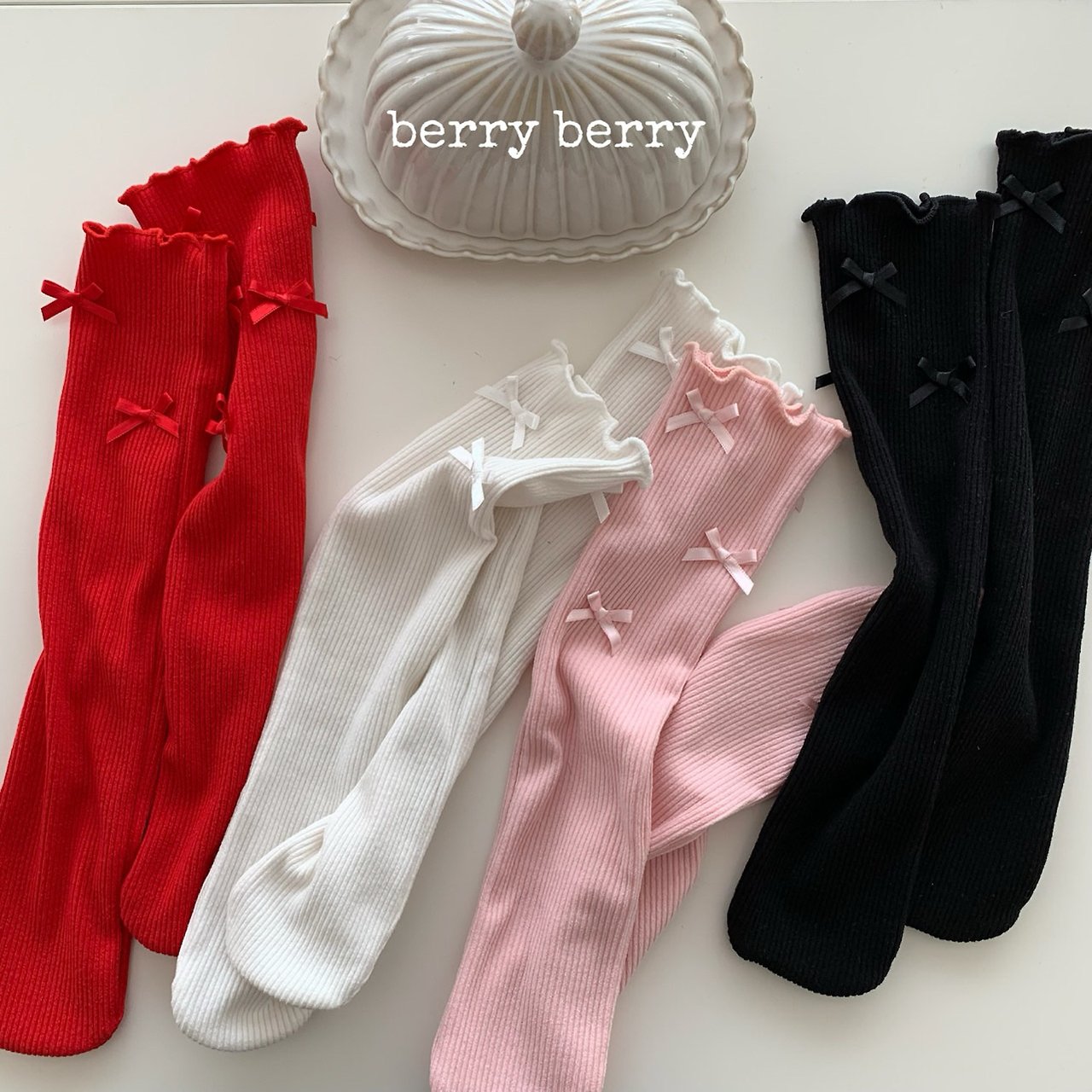［berry berry］Ribbon mellow socks