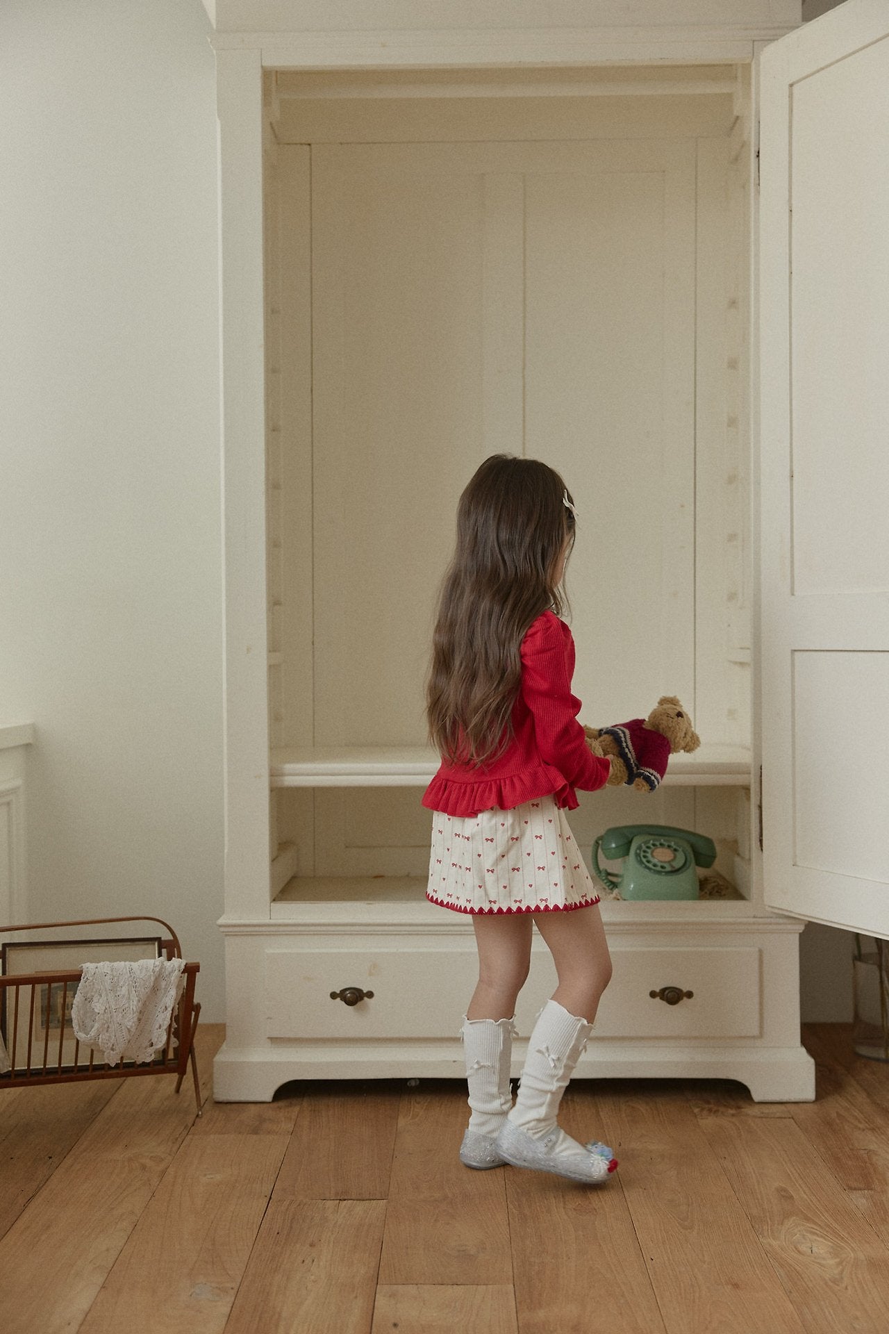 ［berry berry］Mellow ribbon skirt