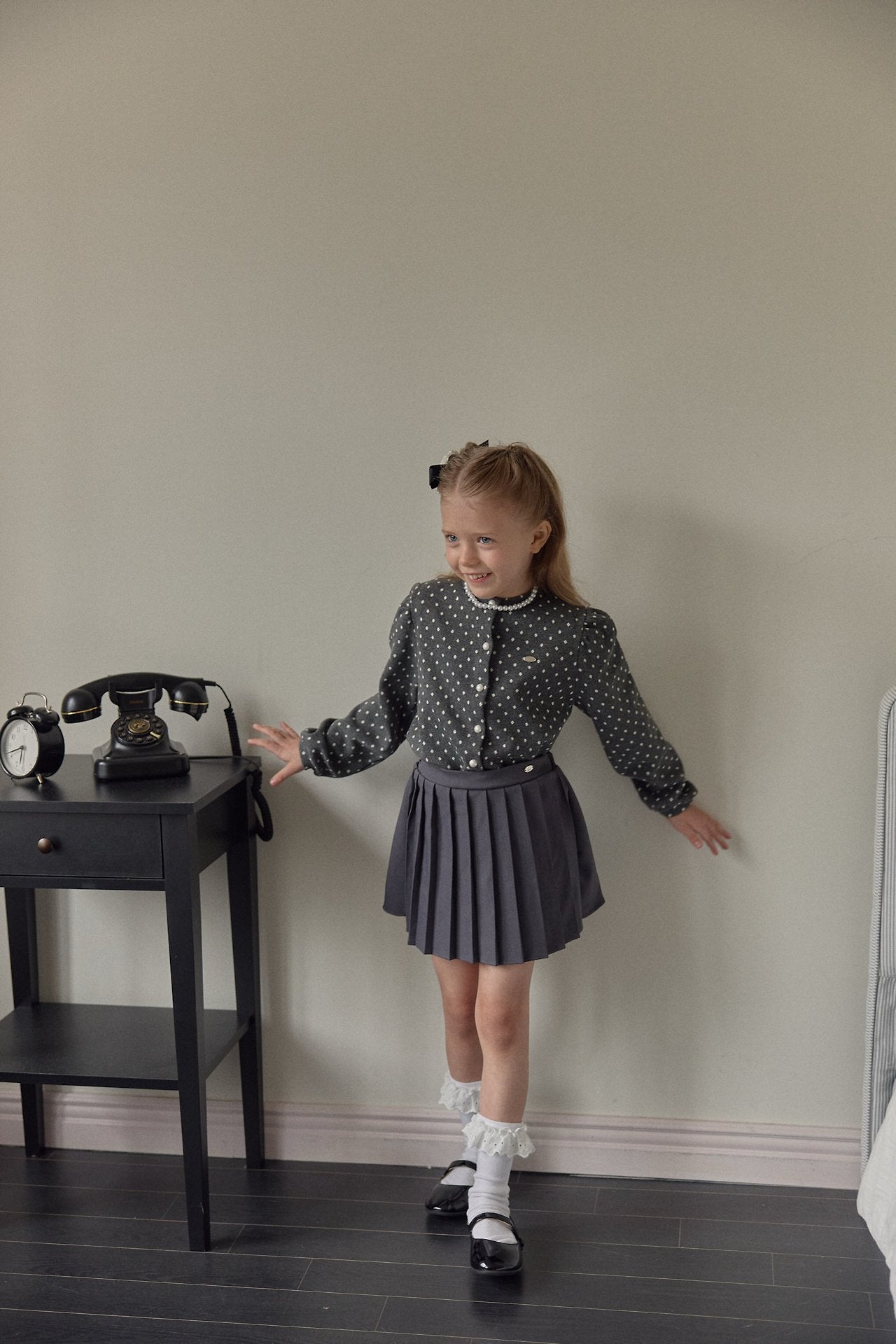 ［berry berry］Dot puff cardigan