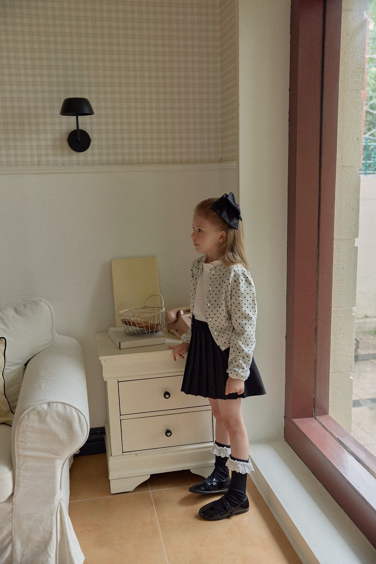 ［berry berry］Dot puff cardigan