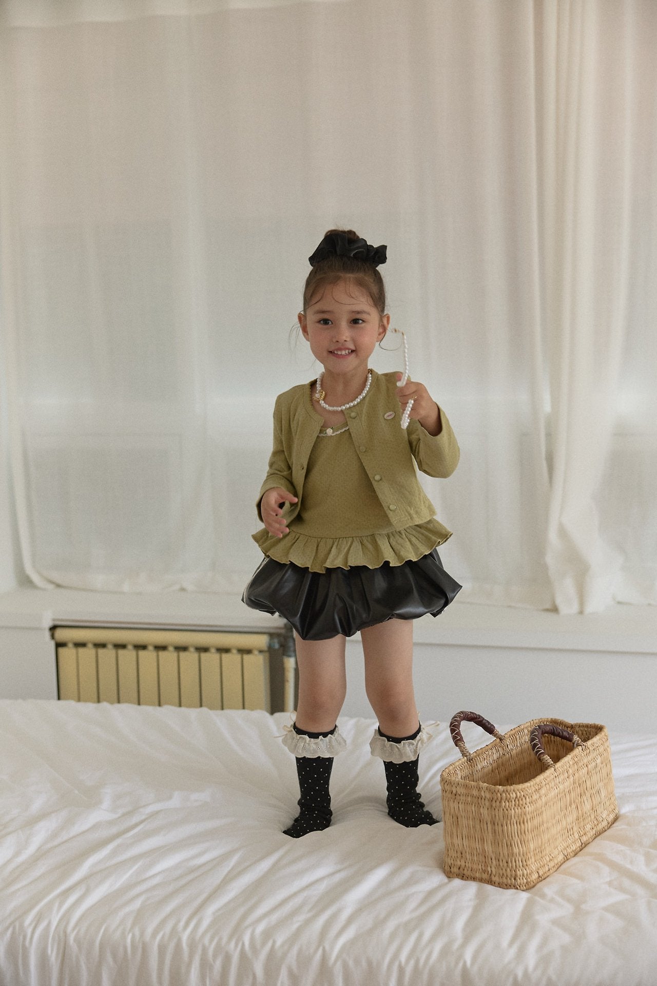 ［berry berry］Leather balloon skirt