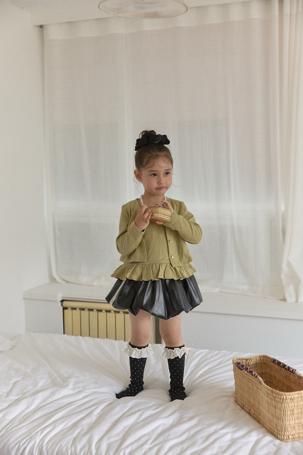 ［berry berry］Leather balloon skirt