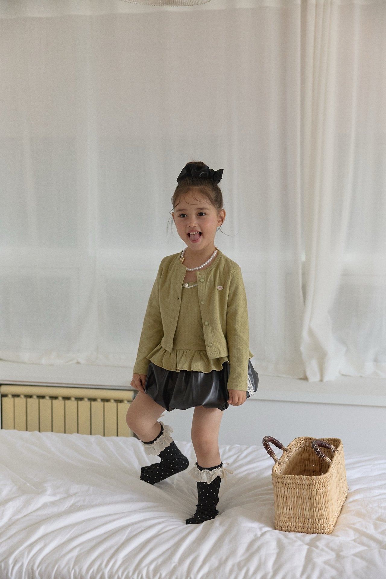 ［berry berry］Leather balloon skirt