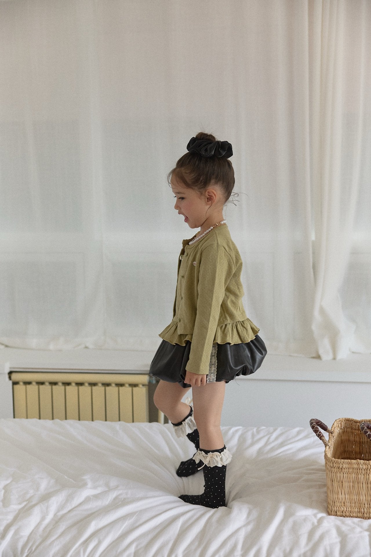 ［berry berry］Leather balloon skirt