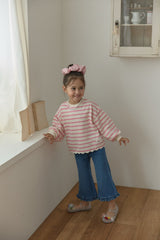 ［berry berry］Frill flare denim pants