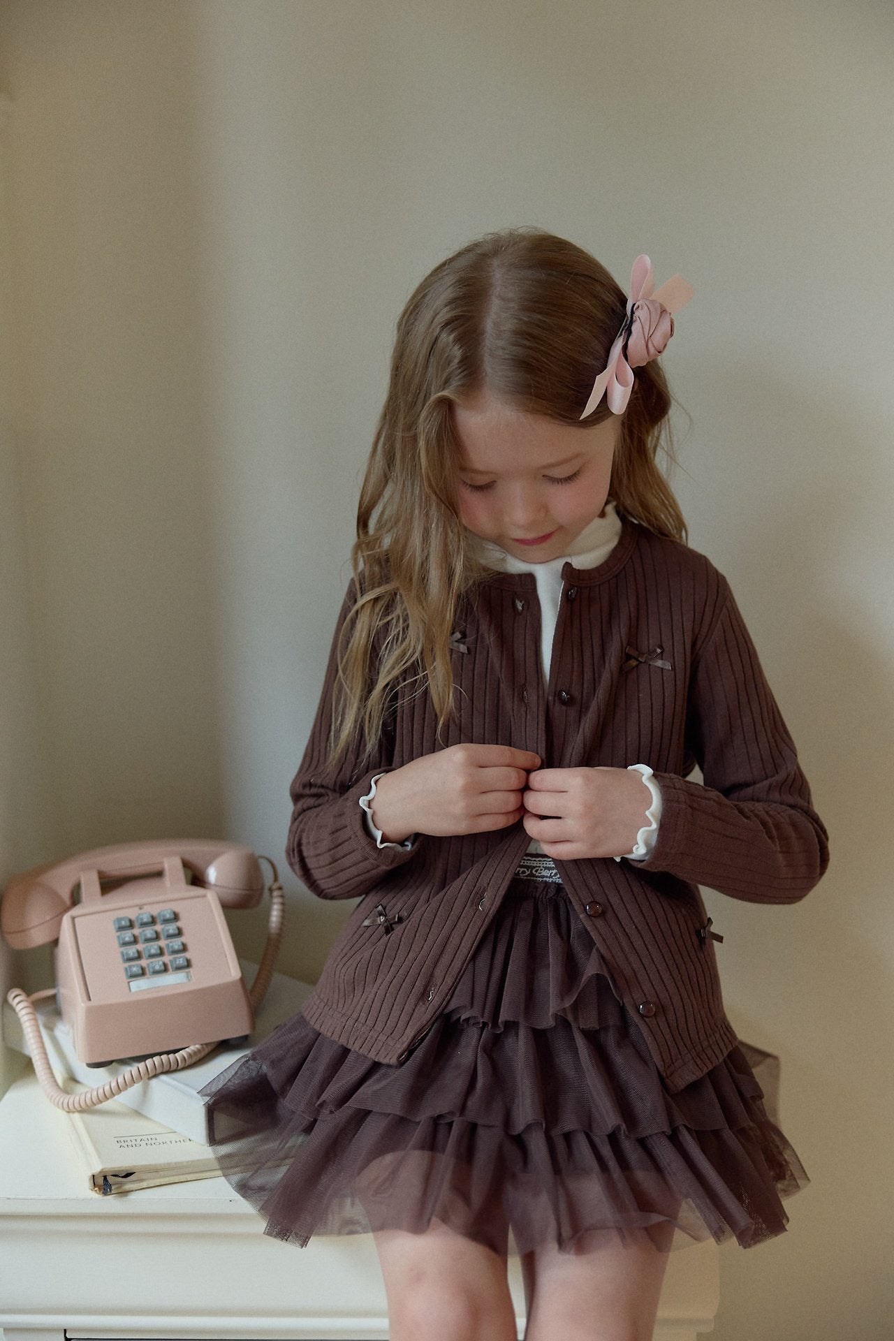 ［berry berry］Cookie ribbon cardigan
