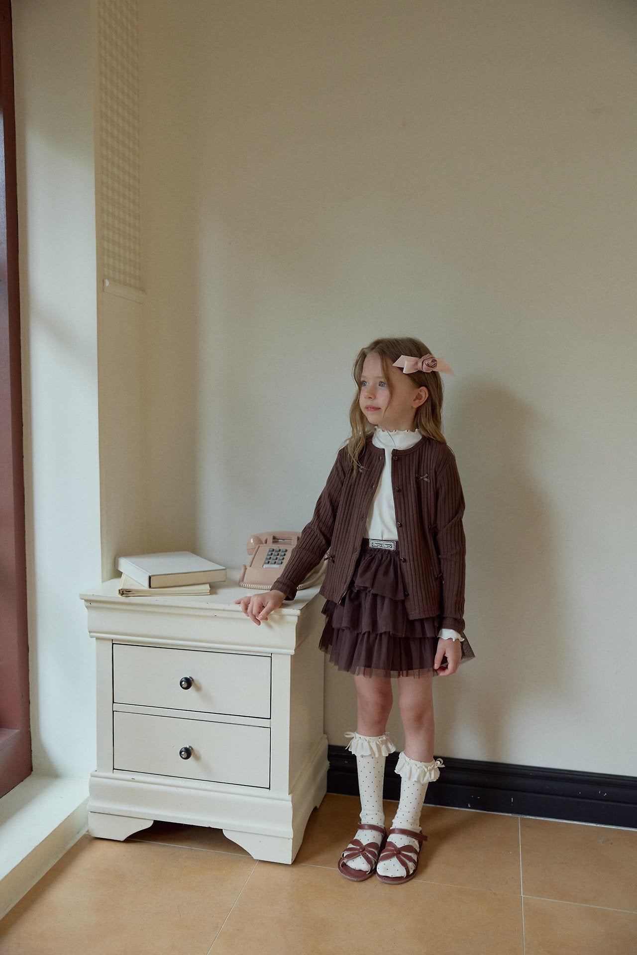［berry berry］Cookie ribbon cardigan