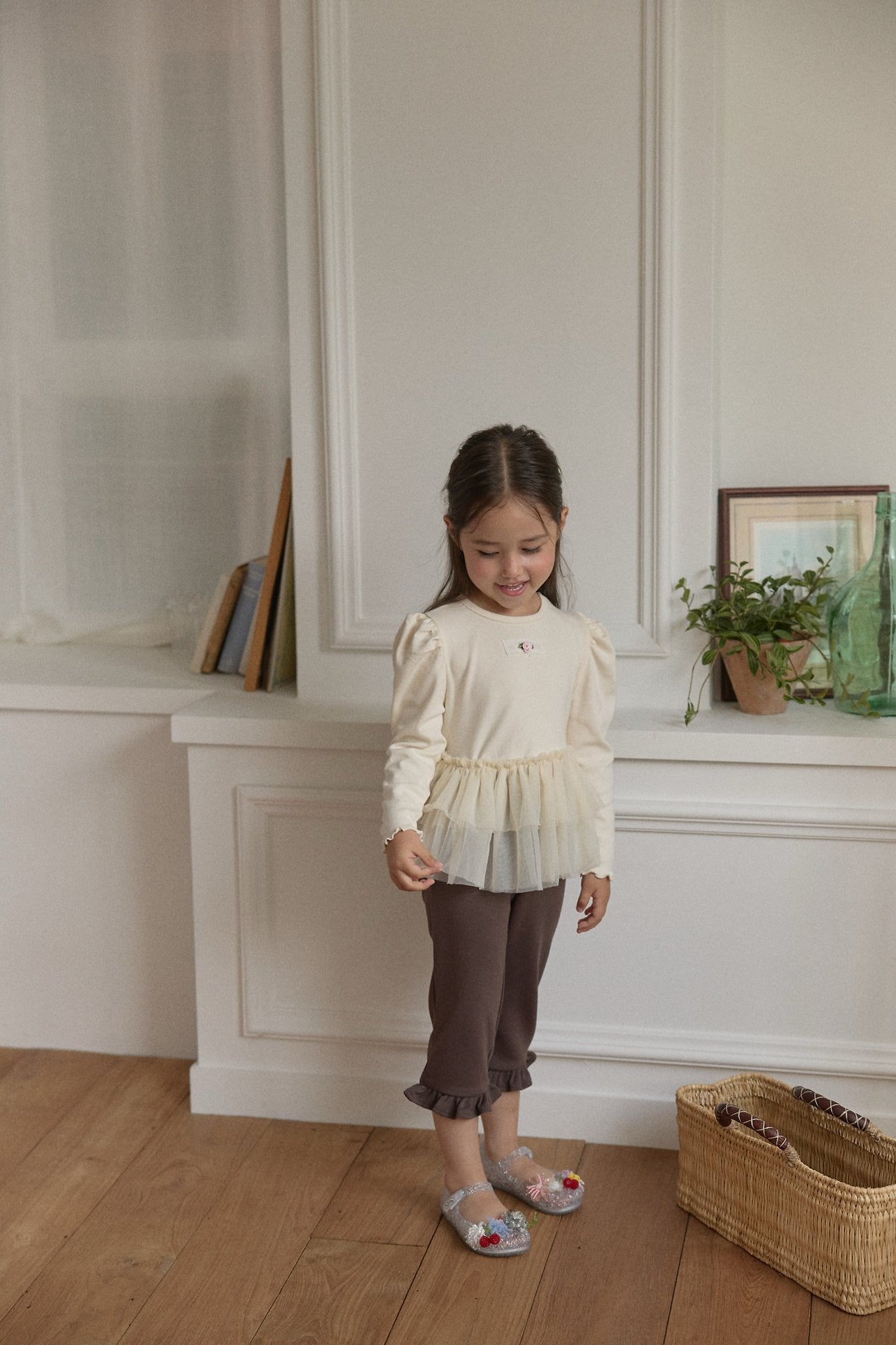 ［berry berry］Swan shasha long tee