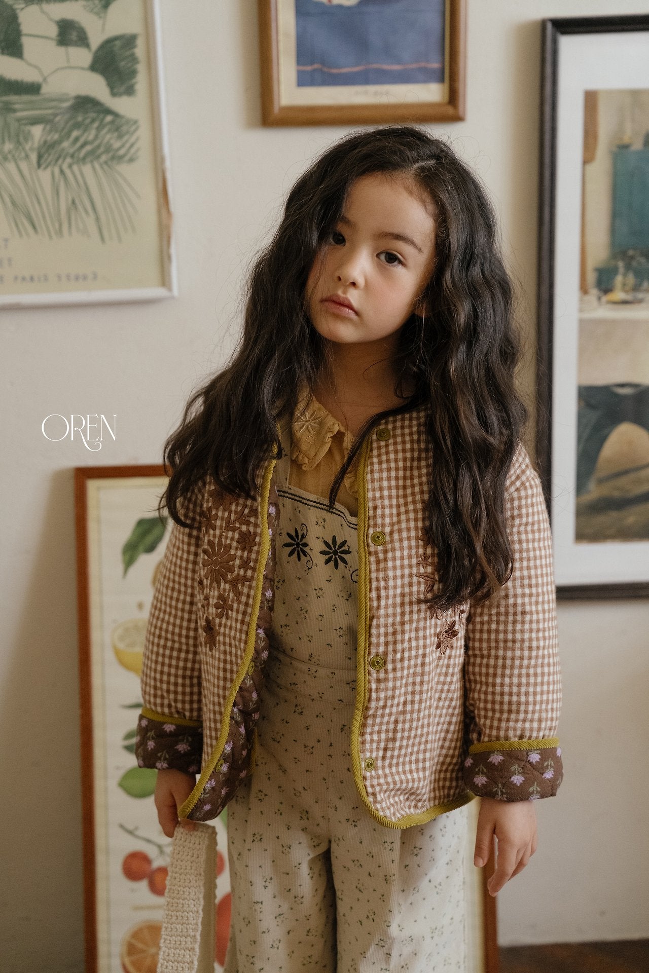 ［OREN］Breeze check padding jumper (3oz)