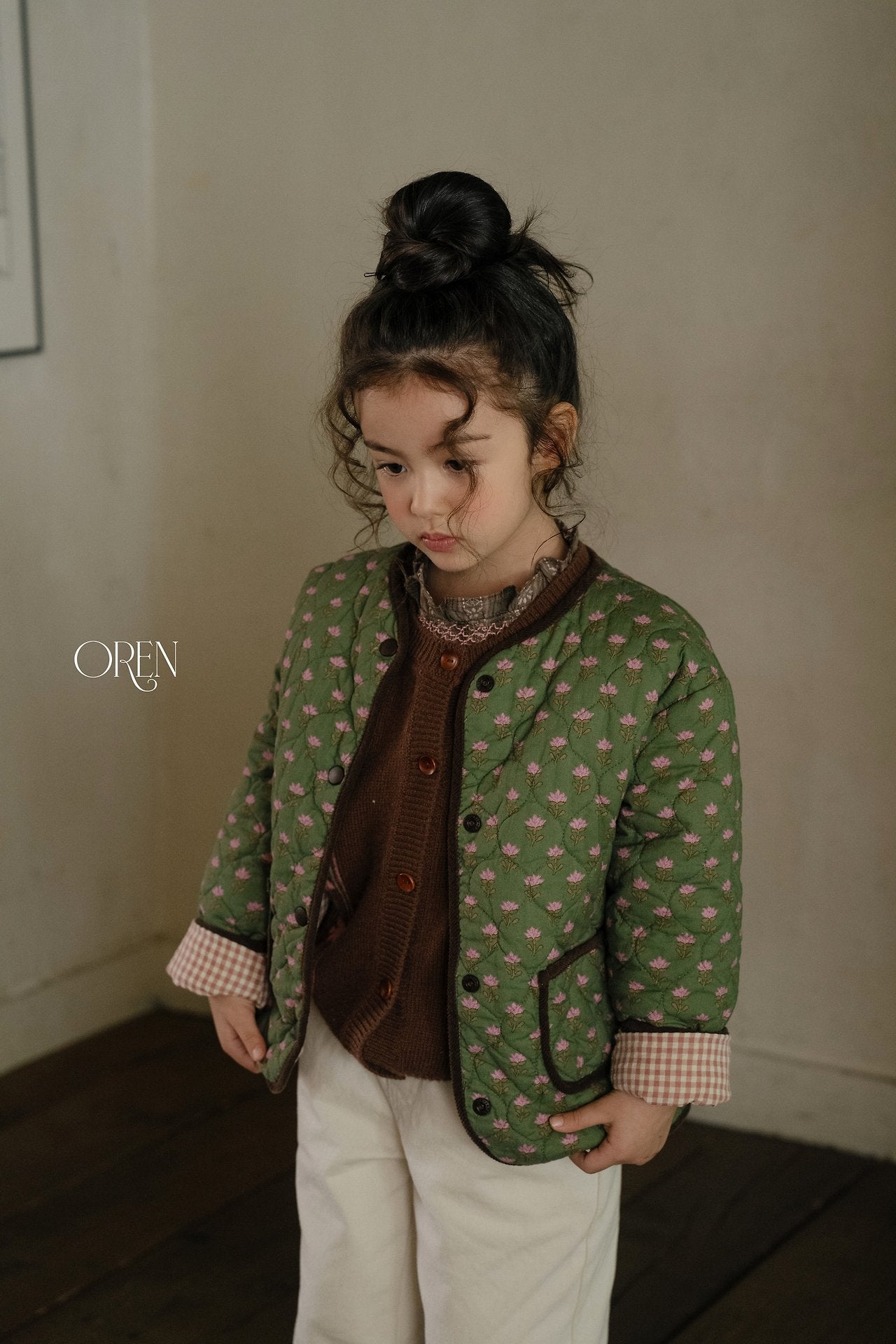 ［OREN］Breeze check padding jumper (3oz)