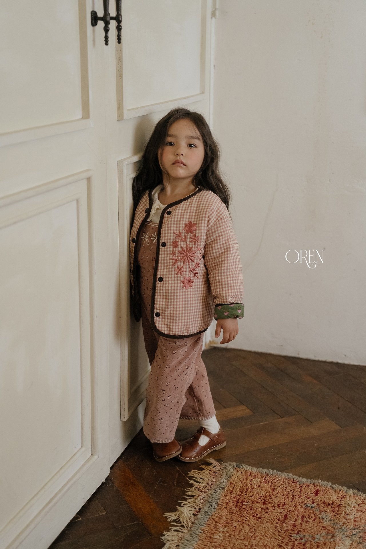 ［OREN］Breeze check padding jumper (3oz)