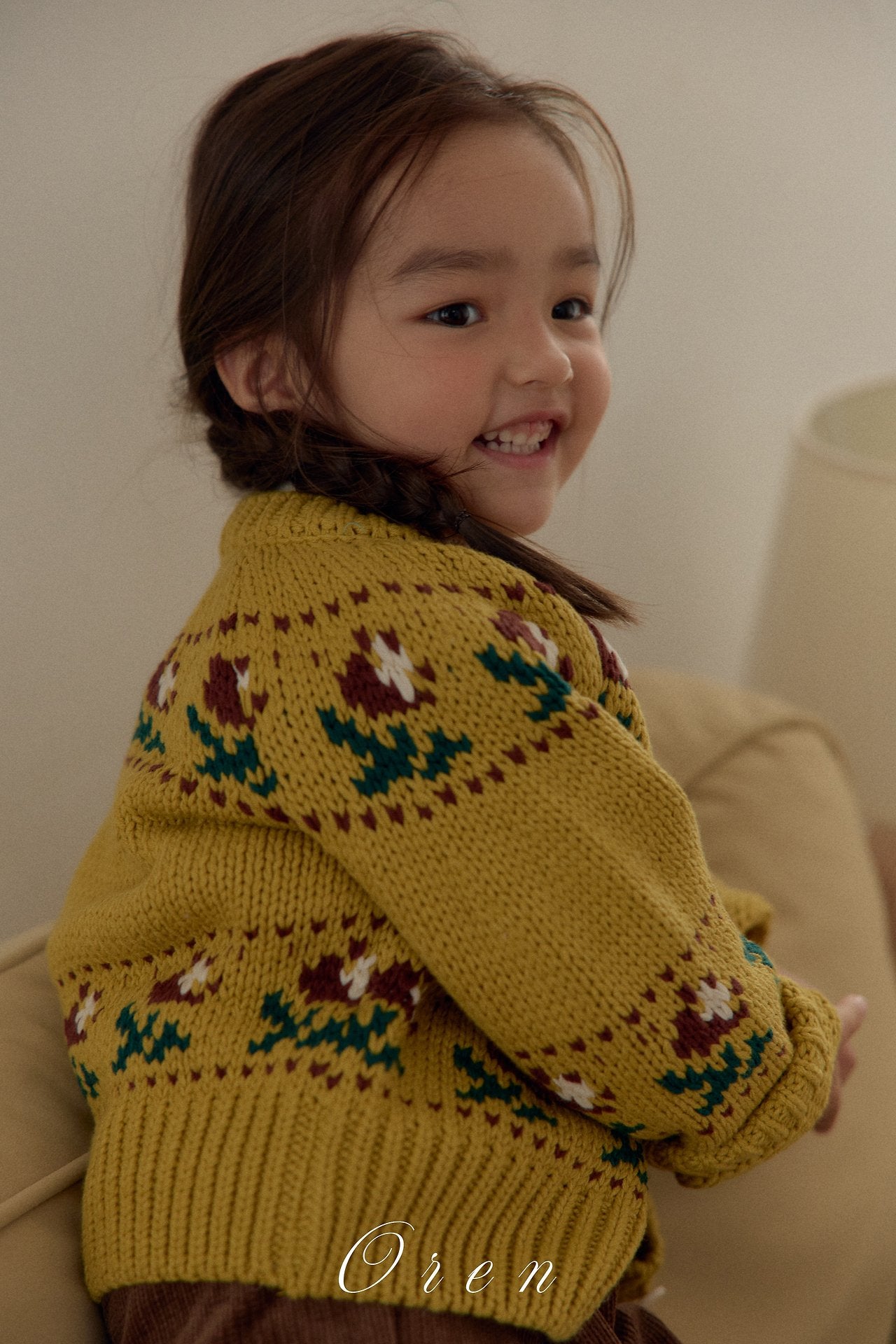 ［OREN］Belotty flower knit cardigan