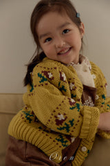 ［OREN］Belotty flower knit cardigan