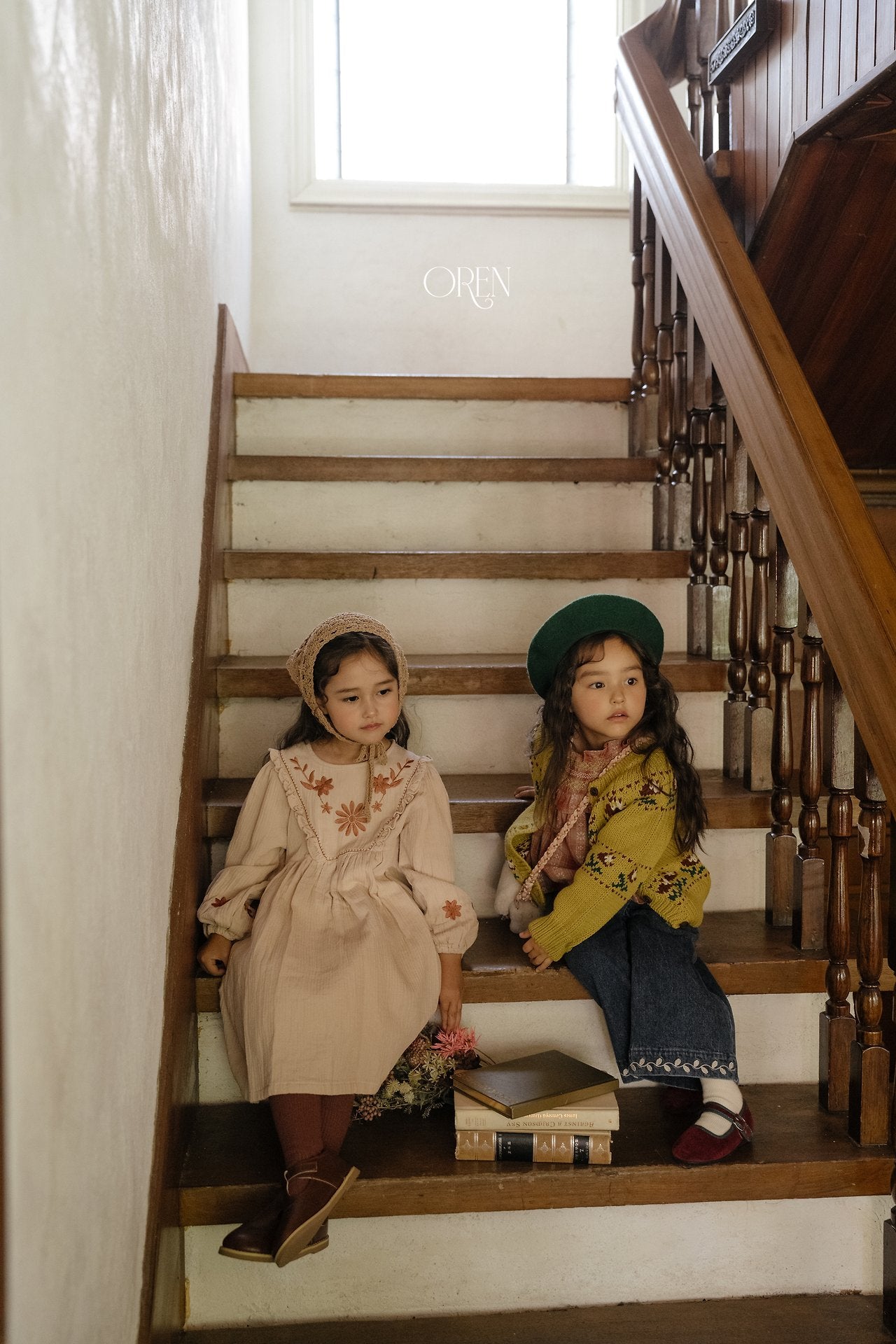 ［OREN］Belotty flower knit cardigan