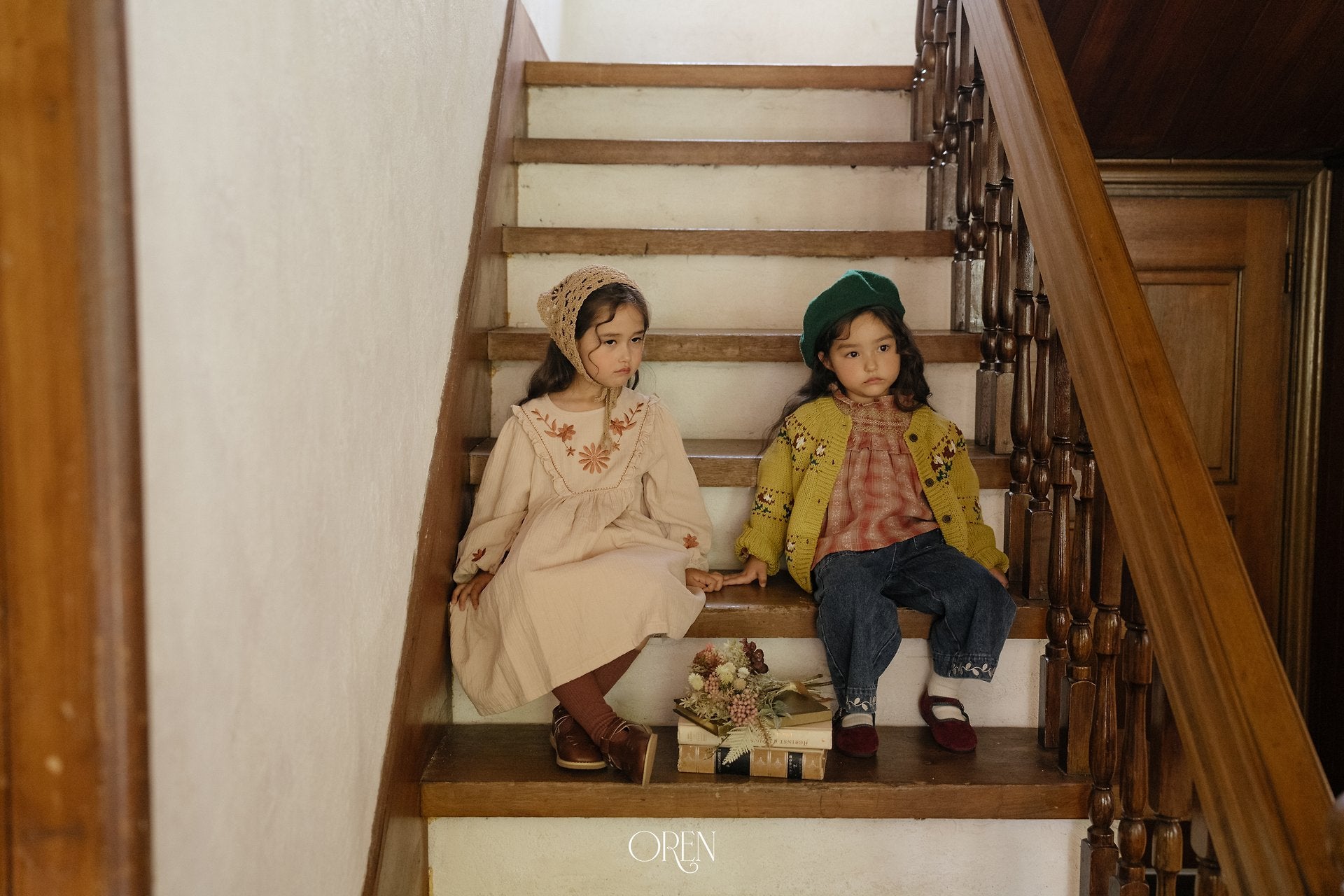 ［OREN］Belotty flower knit cardigan