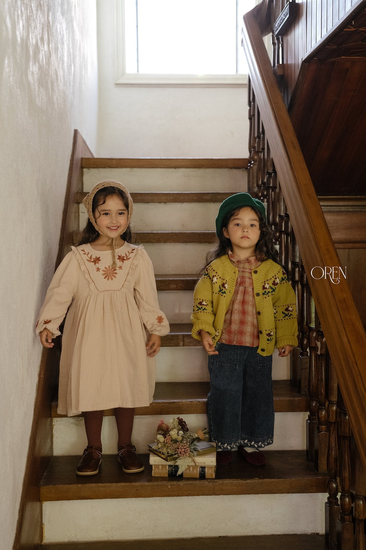 ［OREN］Belotty flower knit cardigan